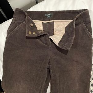 J Crew dark brown women’s corduroy pants size 0